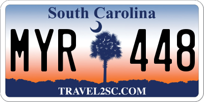 SC license plate MYR448