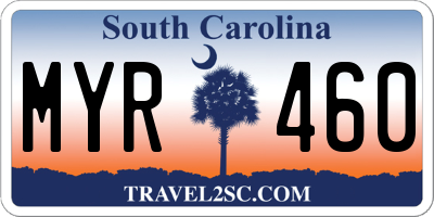 SC license plate MYR460