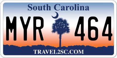 SC license plate MYR464