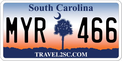 SC license plate MYR466