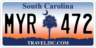 SC license plate MYR472