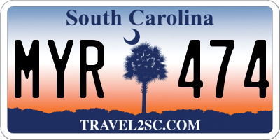 SC license plate MYR474