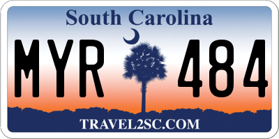 SC license plate MYR484