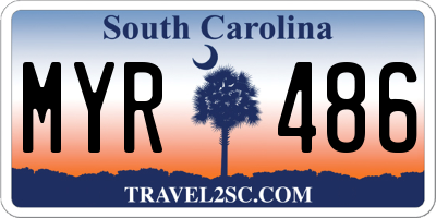 SC license plate MYR486