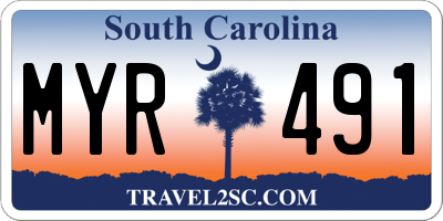 SC license plate MYR491