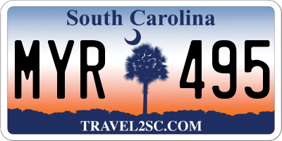 SC license plate MYR495