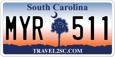 SC license plate MYR511