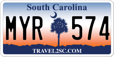 SC license plate MYR574