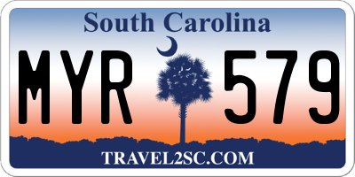 SC license plate MYR579