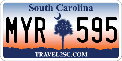 SC license plate MYR595