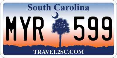 SC license plate MYR599