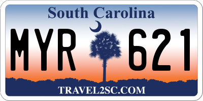 SC license plate MYR621