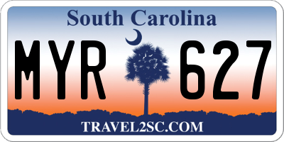 SC license plate MYR627