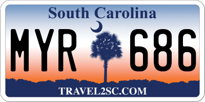 SC license plate MYR686