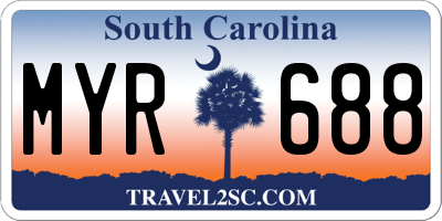 SC license plate MYR688