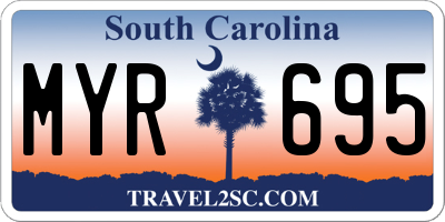 SC license plate MYR695