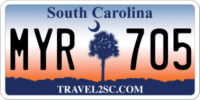 SC license plate MYR705