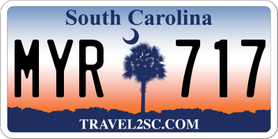 SC license plate MYR717