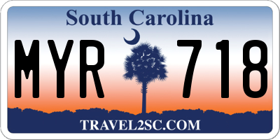 SC license plate MYR718