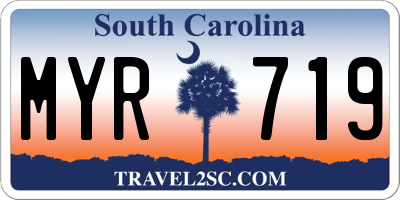 SC license plate MYR719