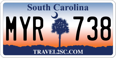 SC license plate MYR738