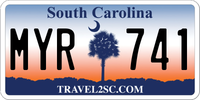 SC license plate MYR741