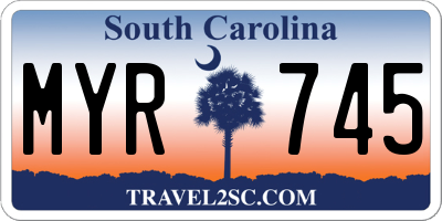 SC license plate MYR745