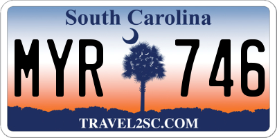 SC license plate MYR746
