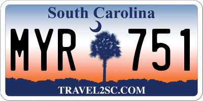 SC license plate MYR751