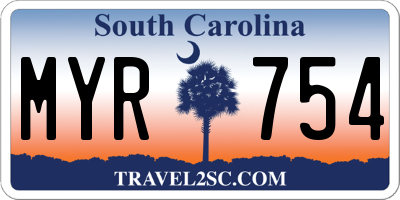 SC license plate MYR754