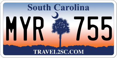 SC license plate MYR755