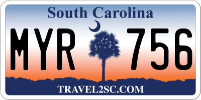 SC license plate MYR756