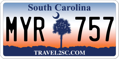 SC license plate MYR757