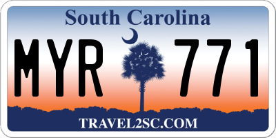 SC license plate MYR771