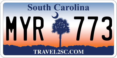 SC license plate MYR773