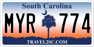 SC license plate MYR774