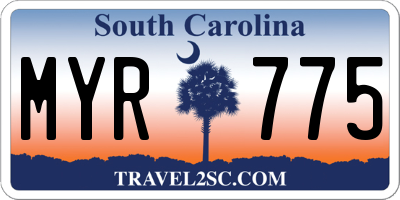 SC license plate MYR775
