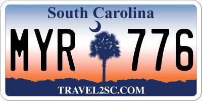 SC license plate MYR776