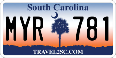 SC license plate MYR781