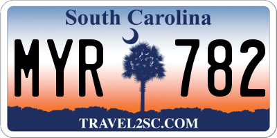 SC license plate MYR782