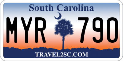 SC license plate MYR790