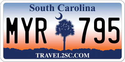SC license plate MYR795