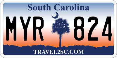 SC license plate MYR824