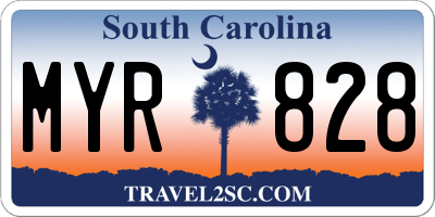 SC license plate MYR828