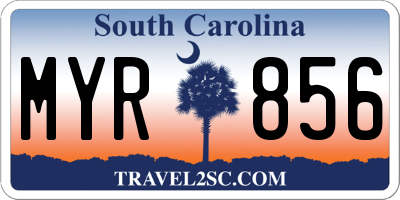 SC license plate MYR856