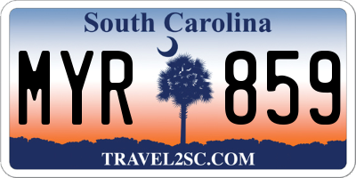 SC license plate MYR859