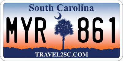 SC license plate MYR861