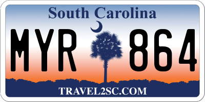 SC license plate MYR864