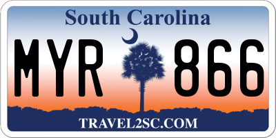 SC license plate MYR866