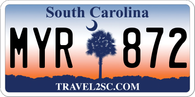 SC license plate MYR872